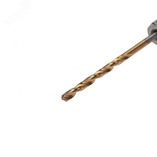 Сверло по металлу, 2 мм, Р6М5, ТИТАН, шестигранный хвостовик (1 шт. в упаковке) DIN 338