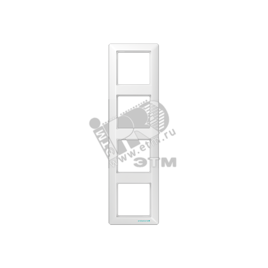 Рамка 4 поста белая