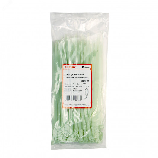 Хомут P6.6 устойчивый к высоким температурам, оливковый 4,8x200