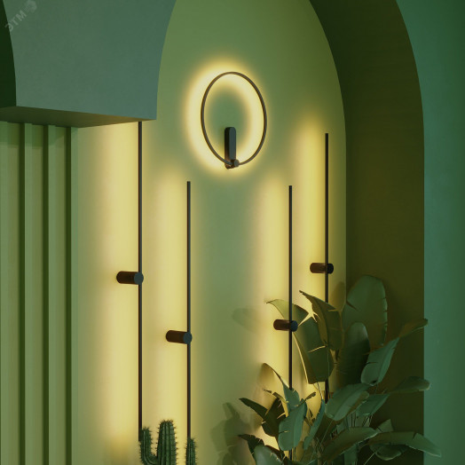 Светильник SP-VINCI-M-S1200x55-12W Warm3000 (BK, 110 deg, 230V) (, IP20 Металл, 3 года)