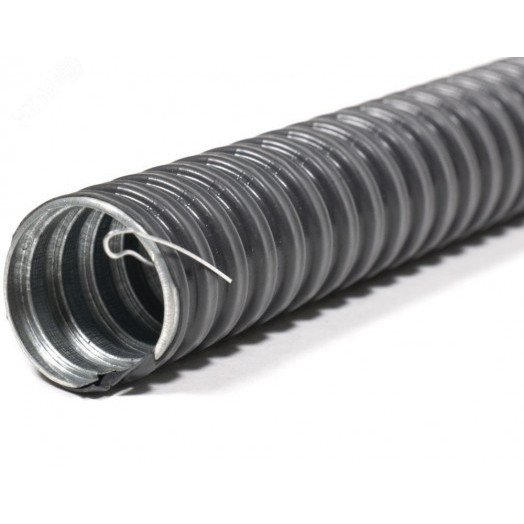 Металлорукав в ПВХ изоляции МРПИ НГ 10 черный с протяжкой