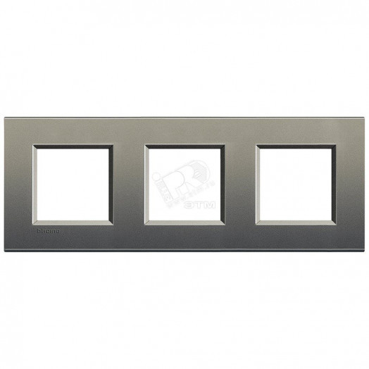 LivingLight Рамка прямоугольная 3 поста Серый шелк