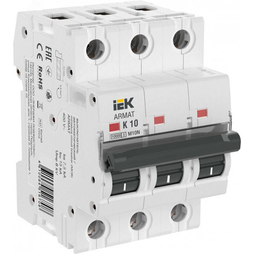 ARMAT Выключатель автоматический трехполюсный M10N K 10А