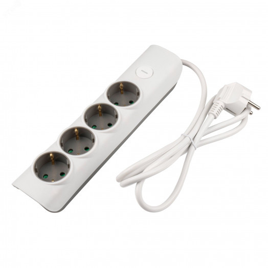 Удлинитель ET-04-140W (4 x 1,4) заземл., выкл.  JAZZway