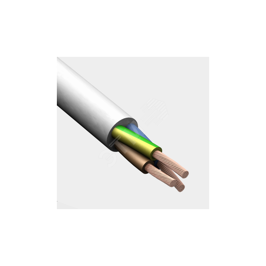 Провод ПВС 2х16+1x16 белый ТРТС