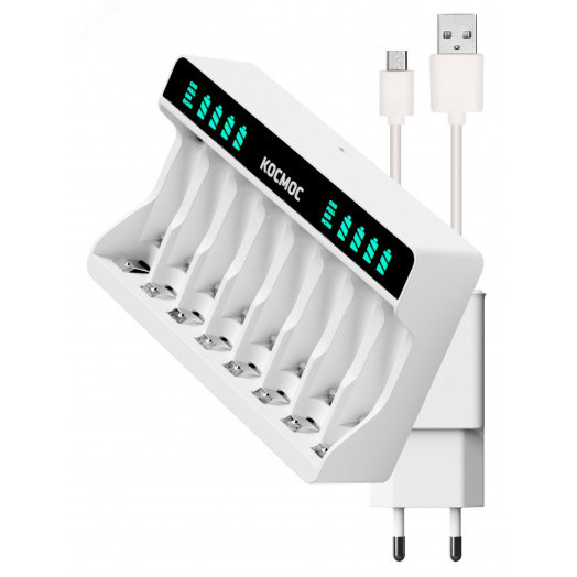 Зарядное устройство для АА, ААА 8 слотов