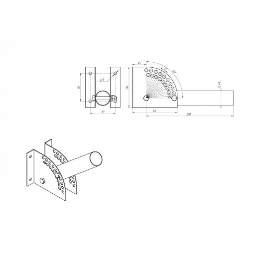 Настенный кронштейн для консольного крепления с регулировкой угла наклона