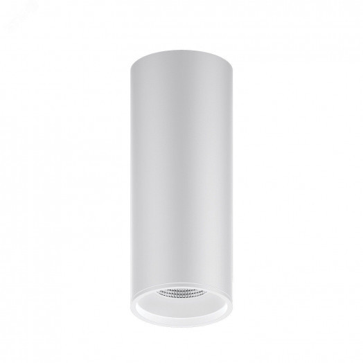 Светильник светодиодный накладной ДПО 12 Вт 900 лм 3000К 170-240В IP20 79х79х200мм монт d79мм Алюминий Белый Overhead Gauss