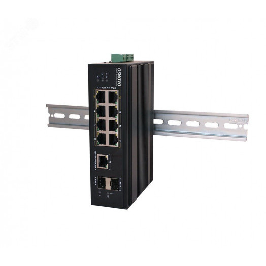 Коммутатор неуправляемый 8 портов RJ45/SFP 10 100 Мб/с PoE 300Вт