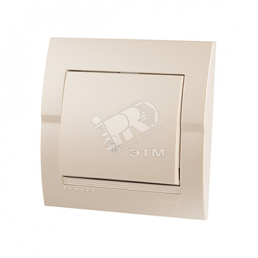 DERIY Кнопка звонка жемчужно-белая металлик