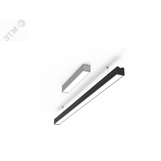 Светильник светодиодный Mercury Pro накладной 21 Вт 4000 К 1507х65х65 мм IP54 RAL9005 черный муар с рассеивателем опал DALI