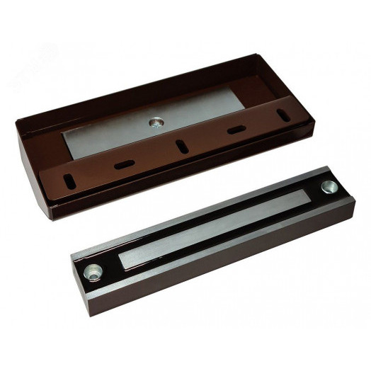 Замок электромагнитный ALM-250FT-12V, усилие удержания якоря 250 кгс, влагозащищенный, коричневый