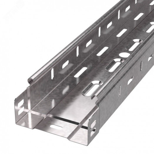 Лоток перфорированный 400х100х3000 (0,8 мм) (6 м/уп) ЭлектроЛоток