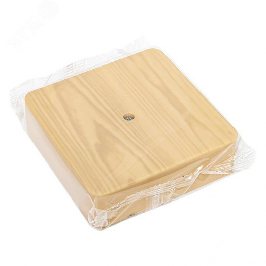 Коробка разветвительная КМР-030-032кг 100х100х25 с клеммником светлое дерево PROxima