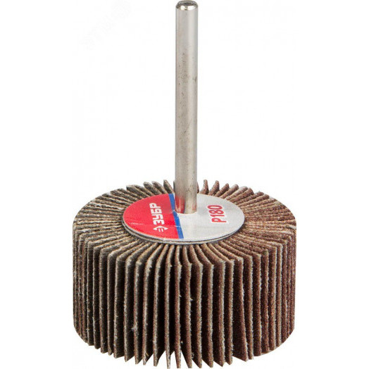 Круг шлифовальный лепестковый d 30 x 15 мм, P180, на шпильке d 3.2 мм, Профессионал