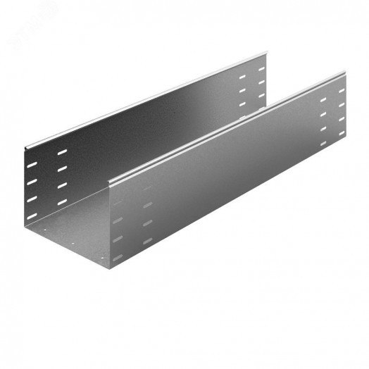 Универсальный лоток неперфорированный 300х200х3000, толщина 1,0 мм, Сендзимир цинк