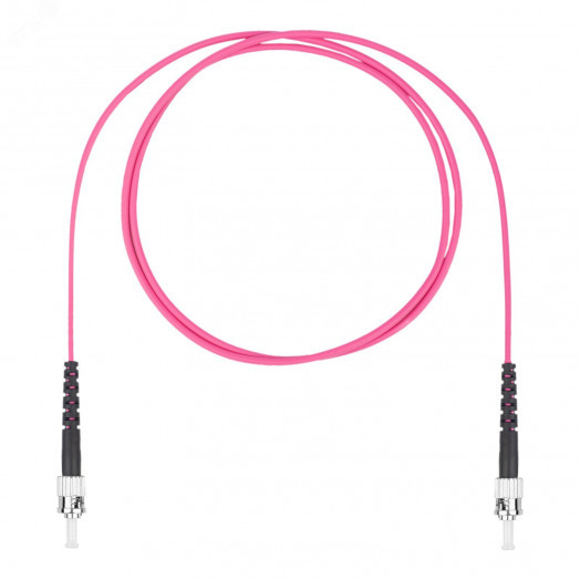 Шнур оптический коммутационный (патч-корд), ST-ST симплекс (simplex) OM4, нг(А)-HF, маджента, 7,0 м