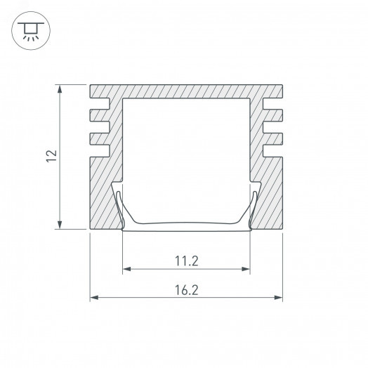 Профиль PDS-S-2000 (ARL, Алюминий)