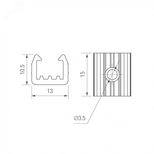 Держатель AURORA-1608-CLIP CLEAR (Arlight, Пластик)