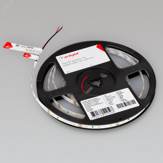 Лента RT-A60-8mm 12V Day4000 CRI98 (7.2 W/m, IP20, 2835, 5m) (, 7.2 Вт/м, IP20)