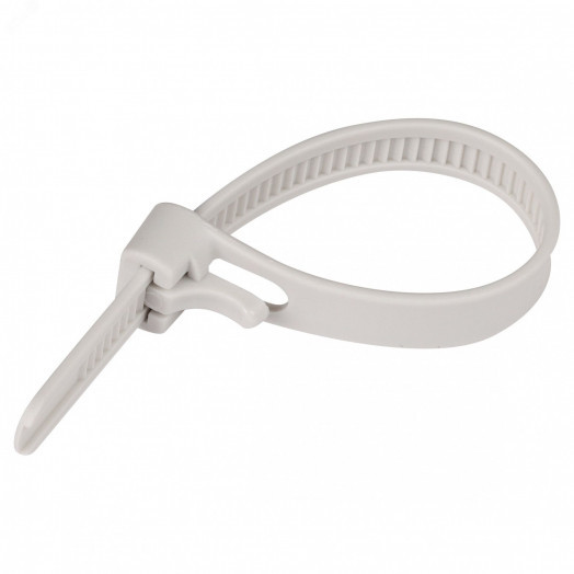 Набор стяжек многоразовых нейлоновых PRM 7,5х200, белая, синяя, оранжевая (15 шт.)