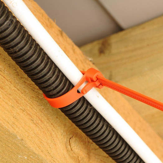 Набор стяжек многоразовых нейлоновых PRM 7,5х200, белая, синяя, оранжевая (15 шт.)