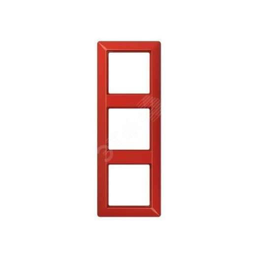 Рамка 3-я для горизонтальной/вертикальной установки  Серия- AS550  Материал- термопласт  Цвет- красный