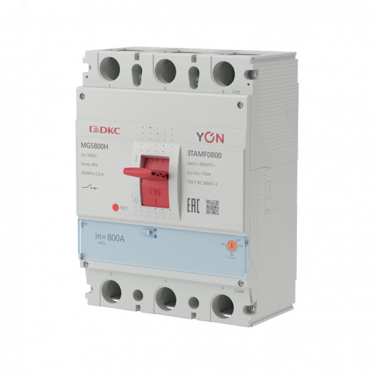 Автоматический выключатель YON MGS800 3P 640-800A 75kA