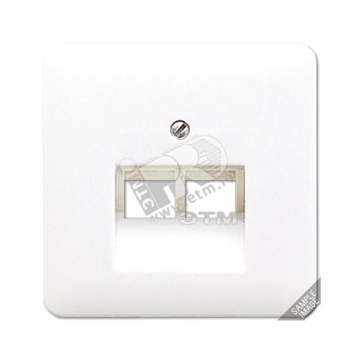 Крышка для сдвоенной телефонной и компьютерной розетки UAE  черная