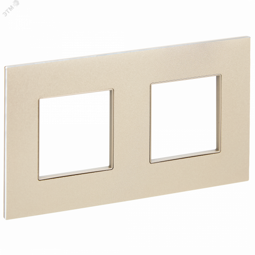 SKANDY Рамка 2-местная SK-F32Sh металл шампань IEK