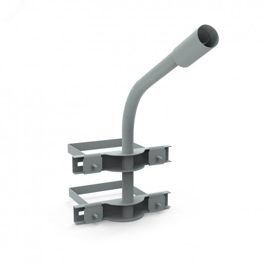 Кронштейн для уличных светильников на опору с 2-мя хомутами 625х460х680 D48 мм Gauss