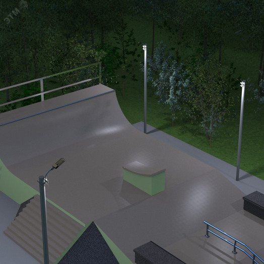 Кронштейн для уличных светильников на опору с 2-мя хомутами 625х460х680 D48 мм Gauss