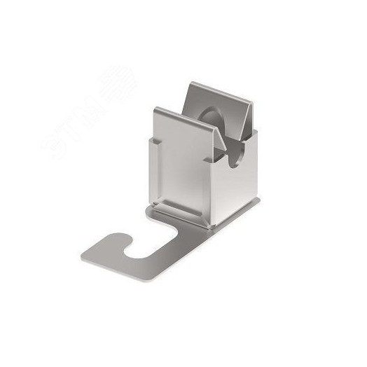 Держатель КЛИК безвинтовое исполнение со свободным креплением круглого проводника для установки на коньке и скате кровле. Материал - нержавеющая сталь.