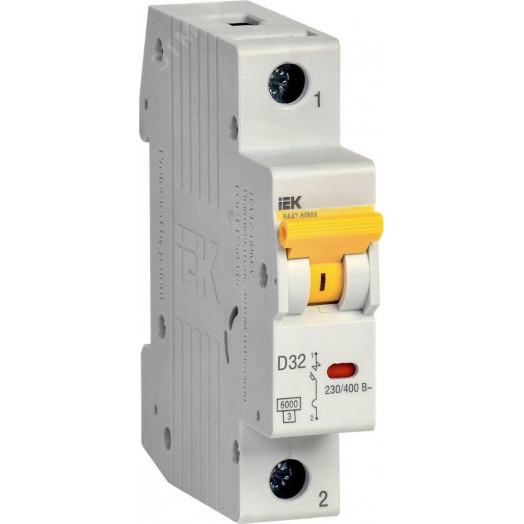 Выкл. авт. ВА47-60МА без тепл. расцеп. 1P 32А 6кА D