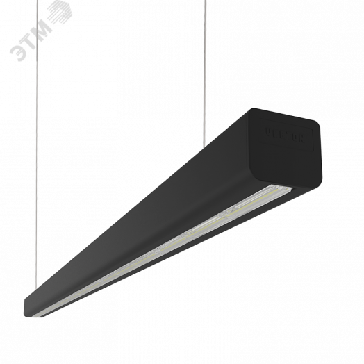 Светильник светодиодный ДПО/ДСО-48Вт 3000К Mercury LED Mall черный, опаловый рассеиватель