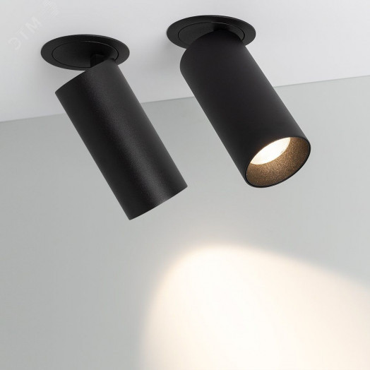 Светильник SP-POLO-BUILT-R65-8W Day4000 (BK-BK, 40 deg) (, IP20 Металл, 3 года)