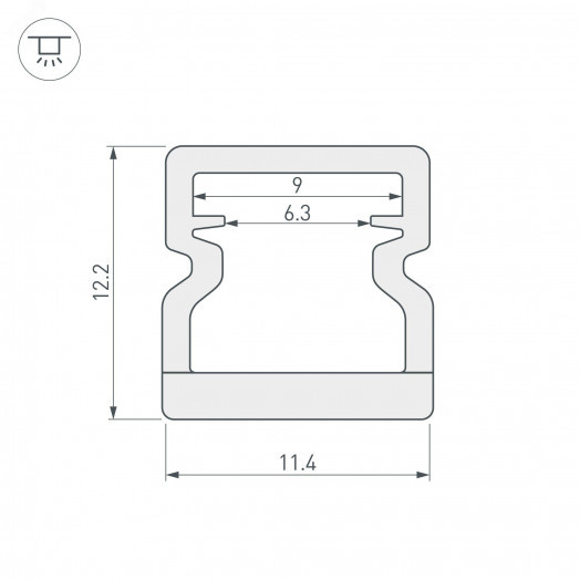 Профиль WPH-LINE-1212-2000 OPAL (, Пластик)