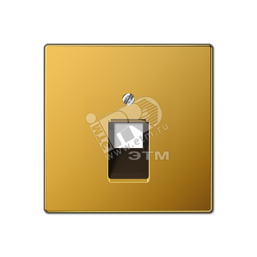 Крышка для одинарной телефонной и компьютерной розетки UAE  золото