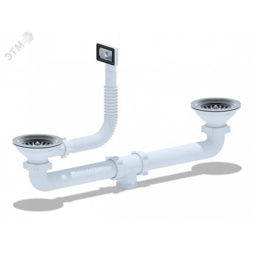 Набор для двойного универсального сифона с выпуском 3 1/2'