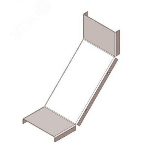 Крышка лотка замкового КЛПЗ 100х65-90 УТ1,5 для поворота трассы вверх на 90, оцинкованный лист(толщина покрытия 10 -18 мкм) S1,0