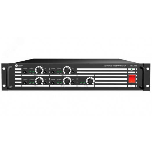 Усилитель предварительный 4 микр/лин входа с корректорами НЧ, СЧ, ВЧ, и компрессором, 1 лин. вход