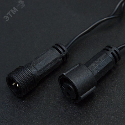 Гирлянда светодиодная Нить 10м 100 LED RGB черный ПВХ IP65 свечение с динамикой 230В