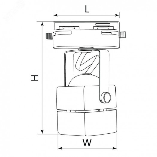 Светильник трековый на шинопровод ДПО GU10 без лампы белый