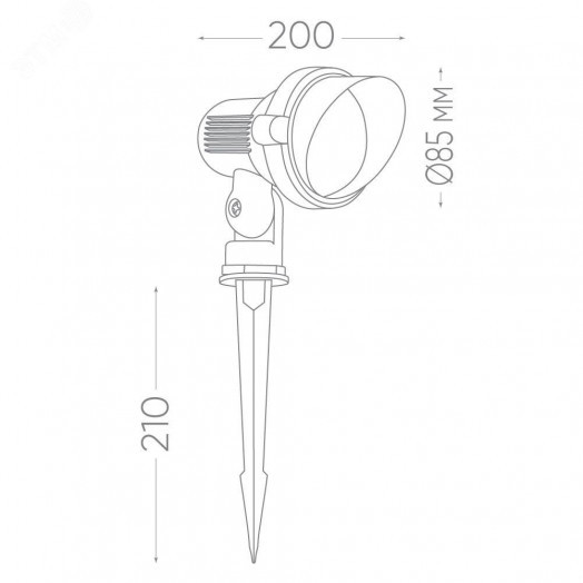 Светильник светодиодный тротуарный ДТУ-3w 6400К IP65