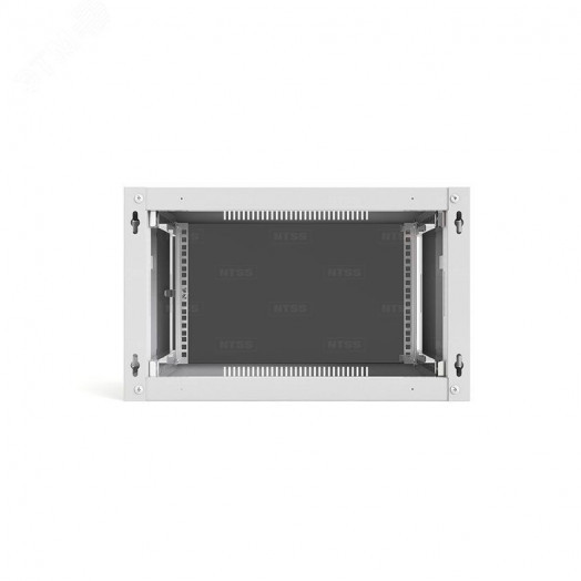 Шкаф настенный телекоммуникационный WS 12U 600х450х635мм, 2 профиля 19, дверь стеклянная, боковые стенки съемные, разобранный, серый RAL 7035