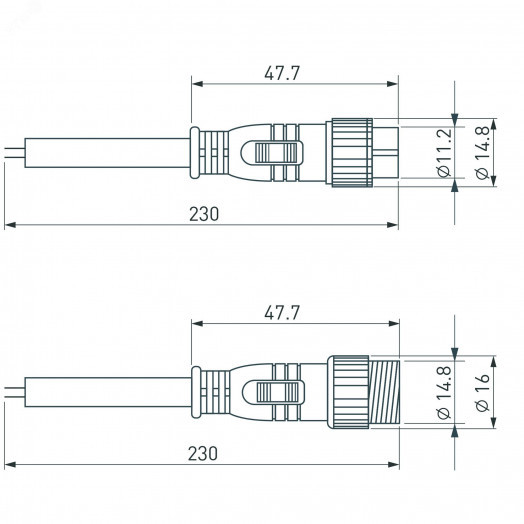 Коннектор подключения ARL-LINE-4pin (DMX512) (, Закрытый)