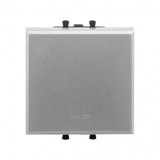 Avanti Выключатель двухполюсный одноклавишный модульный  , Закаленная сталь, 2 модуля