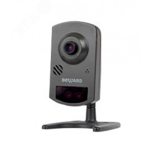 Видеокамера IP 4Мп миниатюрная ИК-5м черная PoE (12мм)