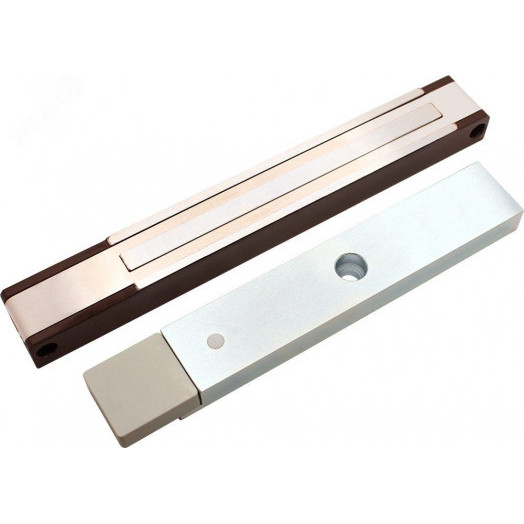 Замок электромагнитный ALM-200P-24V, усилие удержания якоря 180 – 200 кгс, с датчиком состояния двери, коричневый