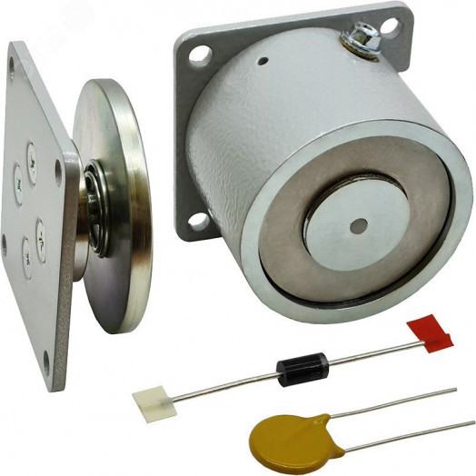 Замок электромагнитный AL-FM-S03-12W взрывозащищенный 1Ex mb IIC T5 Gb X / Ex mb III C T 80 гр. Db X, с постоянно присоединенным кабелем длиной 2 метра